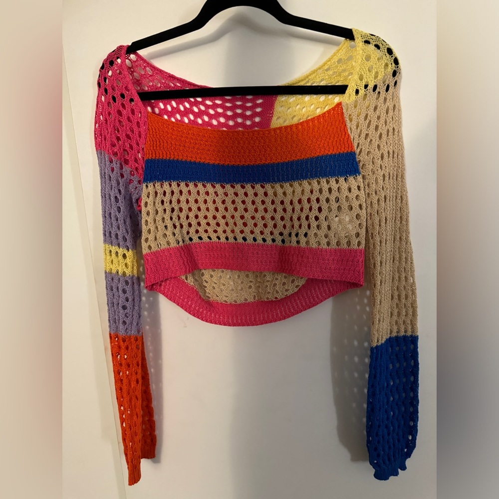 Cropped Off the Shoulder Crochet Top